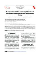 Reduction potential of ferrocenoyl-substituted nucleobases. Experimental and computational study