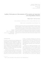 Capillary electrophoresis determination of pravastatin and separation of its degradation products