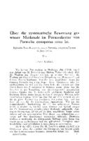Über die systematische Bewertung gewisser Merkmale im Formenkreise von Parmelia conspersa sensu lat. : kritische bemerkungen zu neuen Parmelia conspersa-Formen in Jugoslavien