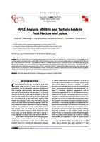 HPLC analysis of citric and tartaric acids in fruit nectars and juices