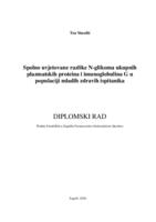 Spolno uvjetovane razlike N-glikoma ukupnih plazmatskih proteina i imunoglobulina G u populaciji mladih zdravih ispitanika