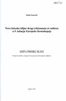 Nove kineske biljne droge (rhizomata et radices) u 9. izdanju Europske farmakopeje