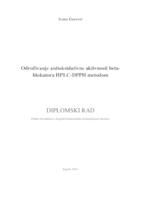 Određivanje antioksidativne aktivnosti beta-blokatora HPLC-DPPH metodom
