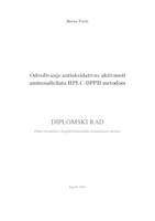 Određivanje antioksidativne aktivnosti aminosalicilata HPLC-DPPH metodom