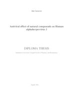 Antiviral effect of natural compounds on Human alphaherpesvirus 1