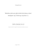 Biološka aktivnost glicerolnih ekstrakata zeleni hmeljaste vije (Medicago lupulina L.)