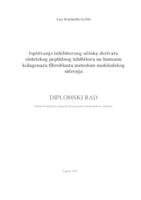 Ispitivanje inhibitornog učinka derivata sintetskog peptidnog inhibitora na humanu kolagenazu fibroblasta metodom molekulskog sidrenja