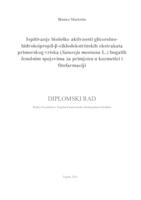 Ispitivanje biološke aktivnosti glicerolno-hidroksipropil-Beta-ciklodekstrinskih ekstrakata primorskog vriska (Satureja montana L.) bogatih fenolnim spojevima za primjenu u kozmetici i fitofarmaciji