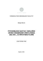 Fitokemijski sastav i biološki učinci odabranih vrsta roda Salvia L. iz hrvatske flore