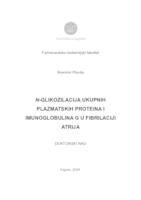 N-glikozilacija ukupnih plazmatskih proteina i imunoglobulina G u fibrilaciji atriija