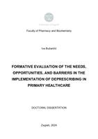 Formative evaluation of the needs, opportunities, and barriers in the implementation of deprescribing in primary healthcare