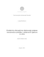 Endokrino disruptivno djelovanje smjesa nanočestica plastike i odabranih lijekova in vitro