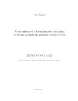 Makroelementi u formuliranim dodacima prehrani za liječenje upalnih bolesti crijeva