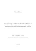 Savjetovanje kardiovaskularnih bolesnika o propisanoj terapiji prije otpusta iz bolnice