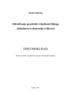 Određivanje graničnih vrijednosti biljega Alzheimerove demencije u likvoru