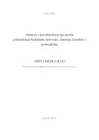 Sinteza i karakterizacija novih acilsemikarbazidnih derivata cimetne kiseline i primakina