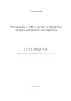 Prevalidacija CUPRAC metode za određivanje ukupnog antioksidativnog kapaciteta