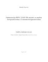 Optimizacija HPLC-DAD-MS metode za analizu sterigmatocistina i 5-metoksisterigmatocistina