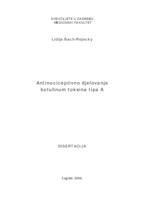 Antinociceptivno djelovanje botulinum toksina tipa A