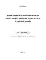 Utjecaj koncentracije hidroksietilceluloze na reološka svojstva i oslobađanje mupirocin-kalcija iz topikalnih emulzija