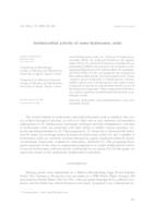 Antimicrobial activity of some hydroxamic acids