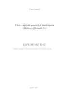 prikaz prve stranice dokumenta Fitoterapijski potencijal matičnjaka (Melissa officinalis L.)
