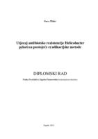 prikaz prve stranice dokumenta Utjecaj antibiotske rezistencije Helicobacter pylori na postojeće eradikacijske metode