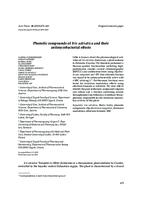 prikaz prve stranice dokumenta Phenolic compounds of Iris adriatica and their antimycobacterial  effects