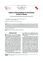 prikaz prve stranice dokumenta Impact of anticoagulants on assessment of zinc in plasma