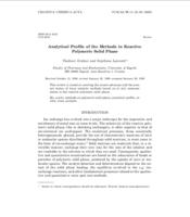 prikaz prve stranice dokumenta Analytical profile of the methods in reactive polymeric solid phase