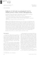 prikaz prve stranice dokumenta Influence of soil traits on polyphenols level in Moltkia petraea (Tratt.) Griseb. (Boraginaceae)