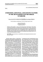 prikaz prve stranice dokumenta Endocrine, lifestyle, and genetic factors in the development of metabolic syndrome