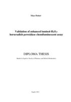 prikaz prve stranice dokumenta Validation of enhanced luminol-H202-horseradish peroxidase chemiluminescent assay