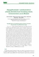 prikaz prve stranice dokumenta Hipoglikemijski i antioksidativni učinak ekstrakta kore kineskog cimeta (Cinnamomum cassia Blume)