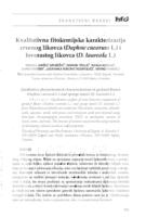 prikaz prve stranice dokumenta Kvalitativna fitokemijska karakterizacija crvenog likovca (Daphne cneorum L.) i lovorastog likovca (D. laureola L.)