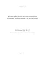 prikaz prve stranice dokumenta Antimikrobni učinak željezovih i galijevih kompleksa aroilhidrazona u in vitro uvjetima