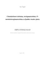 prikaz prve stranice dokumenta Citotoksičnost citrinina, sterigmatocistina i 5-metoksisterigmatocistina za ljudske stanice pluća