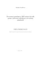 prikaz prve stranice dokumenta Povezanost genotipova ABO sustava krvnih grupa s plućnom embolijom u hrvatskoj populaciji