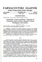 prikaz prve stranice dokumenta Antibiotski učinak aukubina i saponina te ekstrakta trpuca - Herba odnosno Folium Plantaginis Ianceolatae