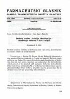 prikaz prve stranice dokumenta Berberis croatica - izolacija, identifikacija i određivanje berberina u kori korjena
