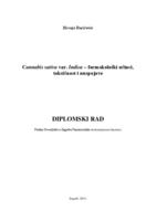 prikaz prve stranice dokumenta Cannabis sativa var. indica - farmakološki učinci, toksičnosti i nuspojave