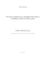 prikaz prve stranice dokumenta Potrošnja antidepresiva u Republici Hrvatskoj u razdoblju od 2016. do 2020. godine
