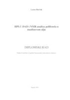 prikaz prve stranice dokumenta HPLC-DAD i NMR analiza polifenola u maslinovom ulju