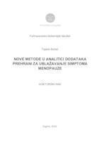 prikaz prve stranice dokumenta Nove metode u analitici dodataka prehrani za ublažavanje simptoma menopauze