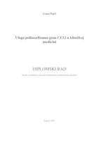 prikaz prve stranice dokumenta Uloga polimorfizama gena CES1 u kliničkoj medicini