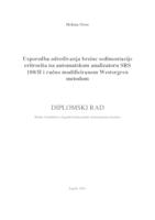 prikaz prve stranice dokumenta Usporedba određivanja brzine sedimentacije eritrocita na automatskom analizatoru SRS 100/II i ručno modificiranom Westergren metodom