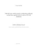 prikaz prve stranice dokumenta Određivanje teških metala u dodacima prehrani za liječenje upalnih bolesti crijeva GFAAS tehnikom