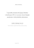 prikaz prve stranice dokumenta Usporedba metoda izdvajanja slobodne cirkulirajuće DNA iz uzoraka tekuće biopsije pacijenata s kolorektalnim adenomom