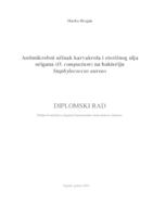 prikaz prve stranice dokumenta Antimikrobni učinak karvakrola i eteričnog ulja origana (O. compactum) na bakteriju Staphylococcus aureus