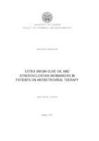 prikaz prve stranice dokumenta Ekstra djevičansko maslinovo ulje i biokemijski biljezi ateroskleroze u bolesnika na antiretrovirusnoj terapiji